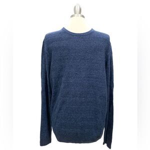Joseph Abboud navy knit no fabric content possible cotton ribbed cuffs waist